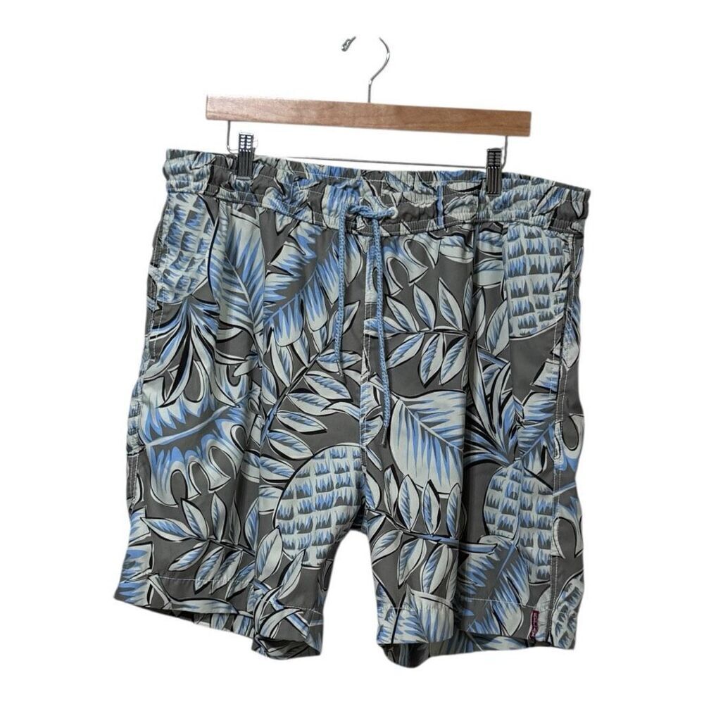 Tommy Bahama Swim Trunks  relax Mens Xtra Large Blue gray Lined Bathing Suit Sho